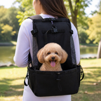 DogBedHouse Durable Nylon & Breathable Mesh Dog Carrier Backpack