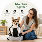 DogBedHouse Durable Nylon & Breathable Mesh Dog Carrier Backpack