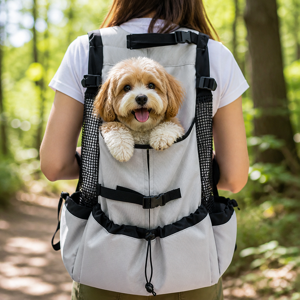 DogBedHouse Durable Nylon & Breathable Mesh Dog Carrier Backpack