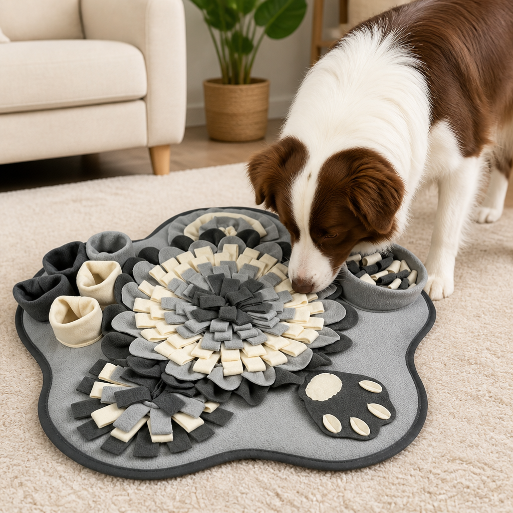 DogBedHouse Durable Polyester Interactive Slow-Feed Dog Snuffle Mat
