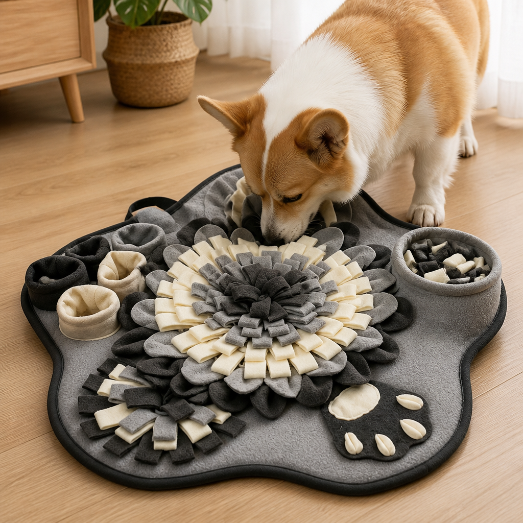 DogBedHouse Durable Polyester Interactive Slow-Feed Dog Snuffle Mat