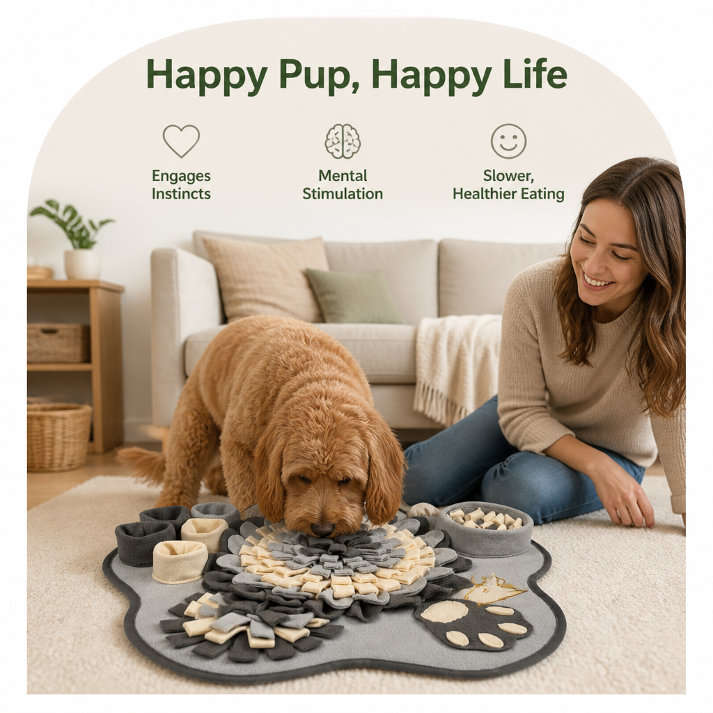 DogBedHouse Durable Polyester Slow-Feeder Snuffle Mat