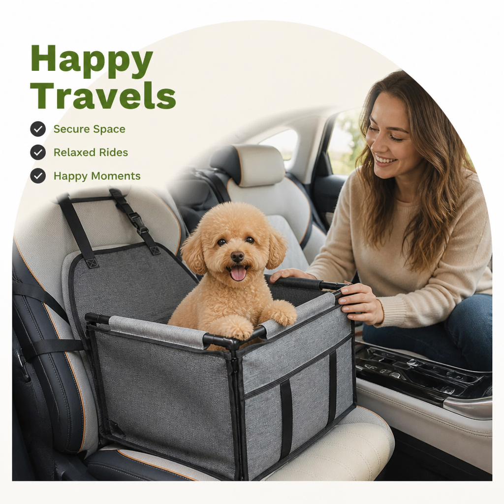 DogBedHouse Durable Waterproof 900D Oxford Dog Car Seat Cover (Small/Medium Dogs)