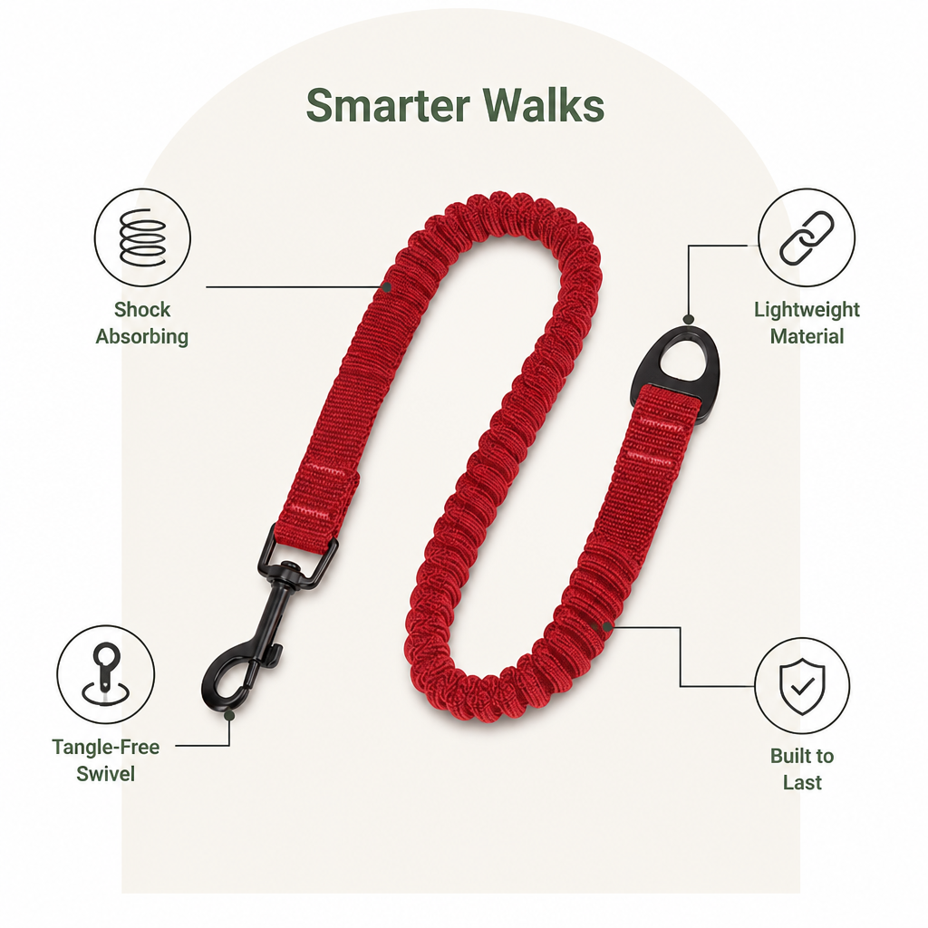 DogBedHouse Elastic Shock-Absorbing Nylon Leash Buffer