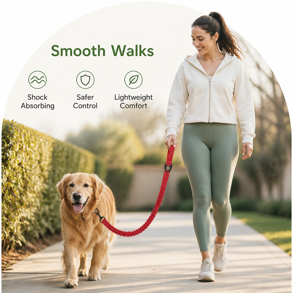 DogBedHouse Elastic Shock-Absorbing Nylon Leash Buffer