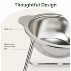 DogBedHouse Elevated 15° Tilt Stainless Steel Cat Bowl
