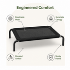DogBedHouse Elevated Breathable Mesh & Canopy Dog Bed