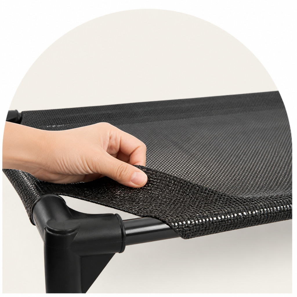 DogBedHouse Elevated Breathable Mesh Dog Bed (Guardrail)