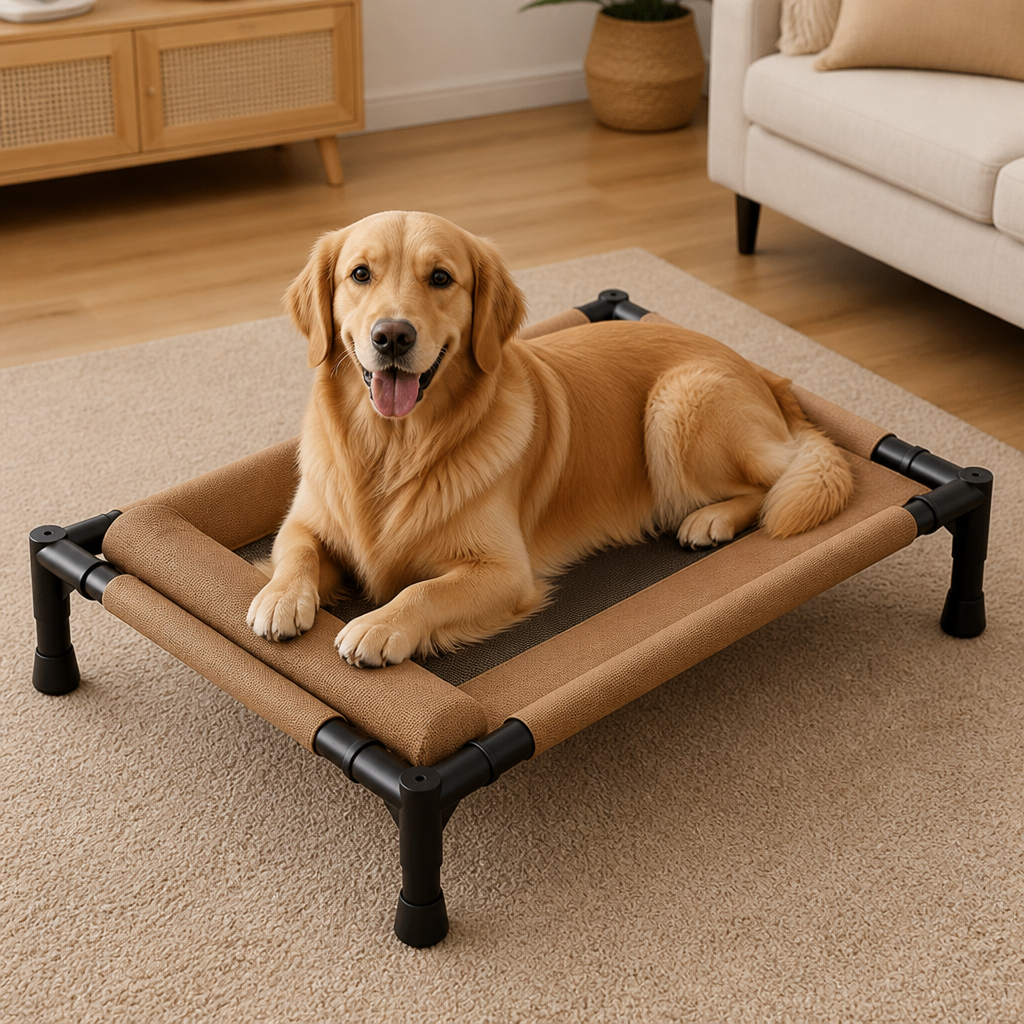 DogBedHouse Elevated Breathable Mesh Pet Bed (Removable Cover)