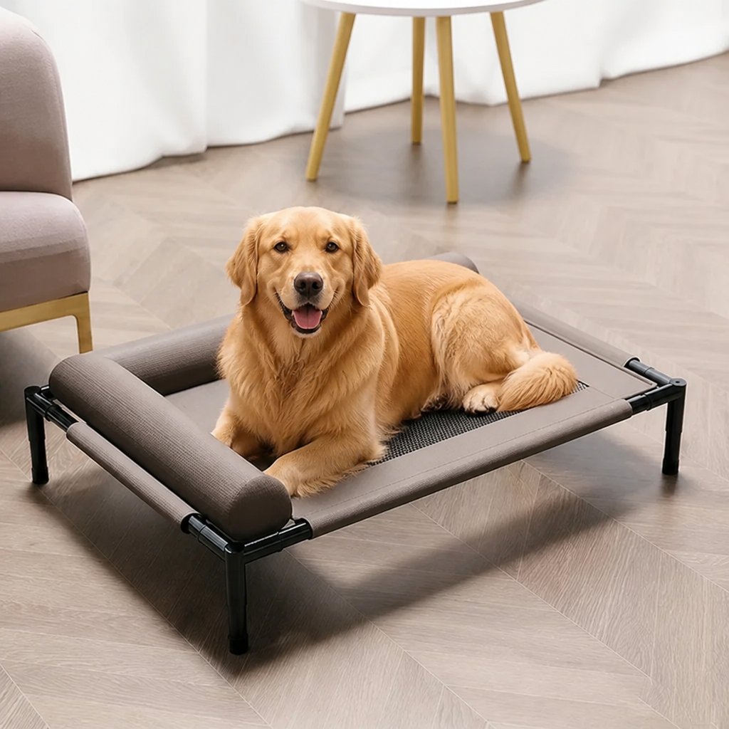 DogBedHouse Elevated Breathable Mesh Pet Bed (Removable Cover)
