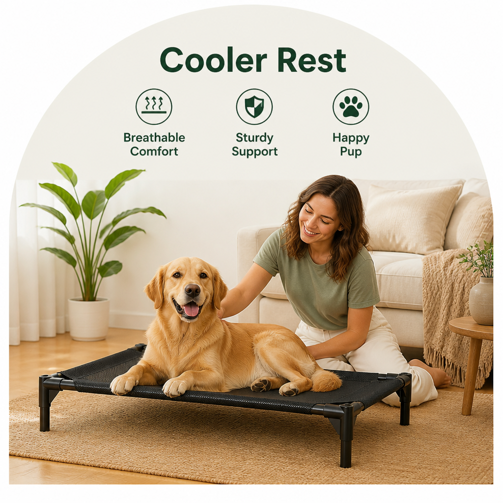DogBedHouse Elevated Cooling Mesh Dog Bed