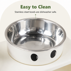 DogBedHouse Elevated Stainless Steel Double-Bowl Pet Feeder (Small-Medium)