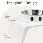 DogBedHouse Elevated Stainless Steel Double-Bowl Pet Feeder (Small-Medium)