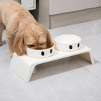 DogBedHouse Elevated Stainless Steel Double-Bowl Pet Feeder (Small-Medium)