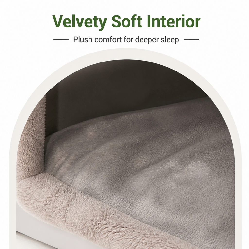 DogBedHouse Enclosed Foldable Cave Dog Bed (Removable Nest)