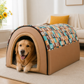 DogBedHouse Enclosed Foldable Cave Dog Bed (Removable Nest)