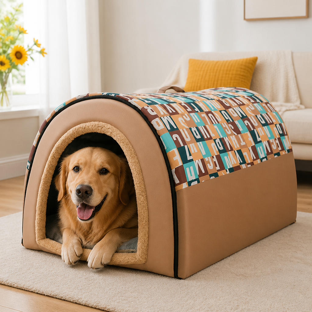 DogBedHouse Enclosed Foldable Cave Dog Bed (Removable Nest)