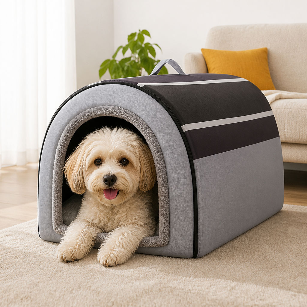 DogBedHouse Enclosed Foldable Cave Dog Bed (Removable Nest)