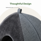 DogBedHouse Enclosed Plush Triangle Cat Nest
