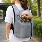 DogBedHouse Ergonomic Double-Shoulder Plush Small Pet Backpack Carrier (Fits Up To 3.5 kg)