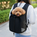 DogBedHouse Ergonomic Double-Shoulder Plush Small Pet Backpack Carrier (Fits Up To 3.5 kg)