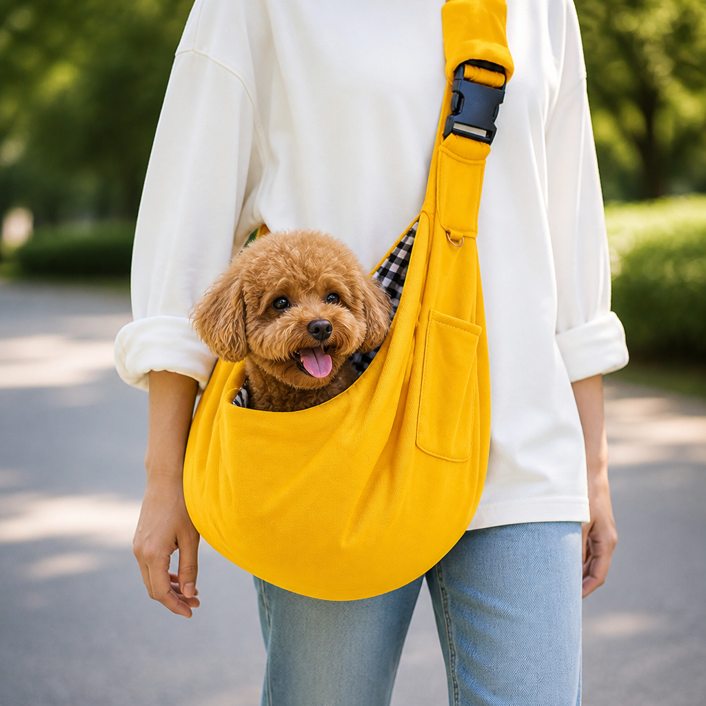 DogBedHouse Ergonomic Hands‑Free Crossbody Pet Sling Carrier (Fits Pets Up To 14.3 lb)