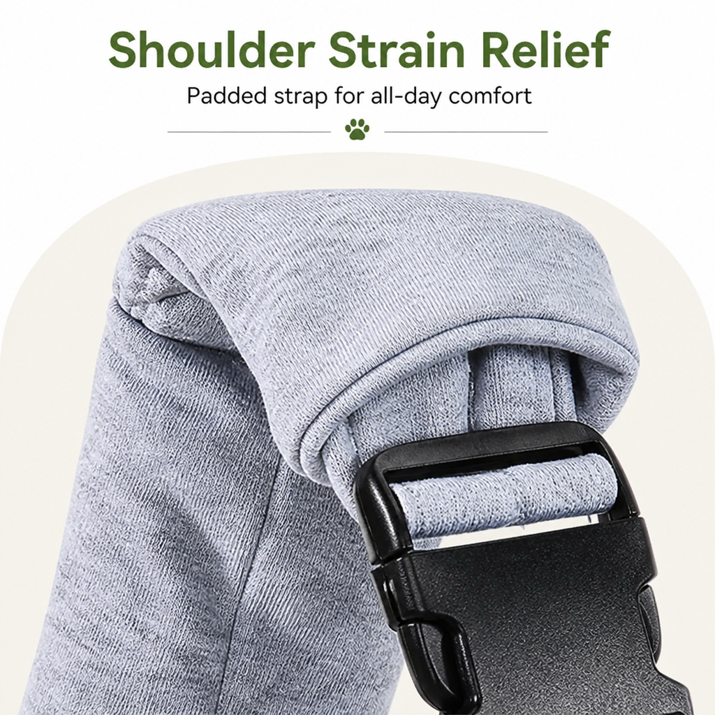 DogBedHouse Ergonomic Hands‑Free Crossbody Pet Sling Carrier (Fits Pets Up To 14.3 lb)