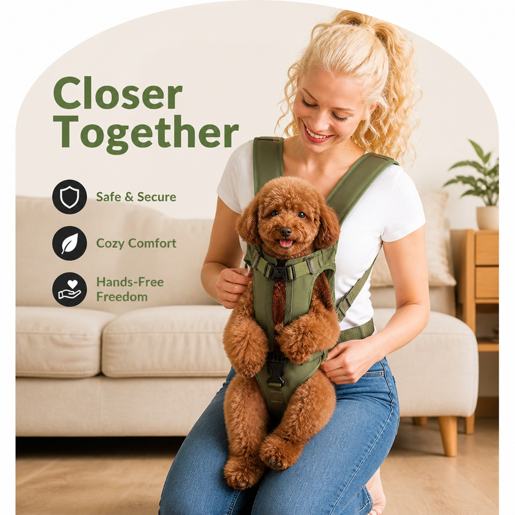 DogBedHouse Ergonomic Padded & Adjustable Straps Front Carrier Backpack