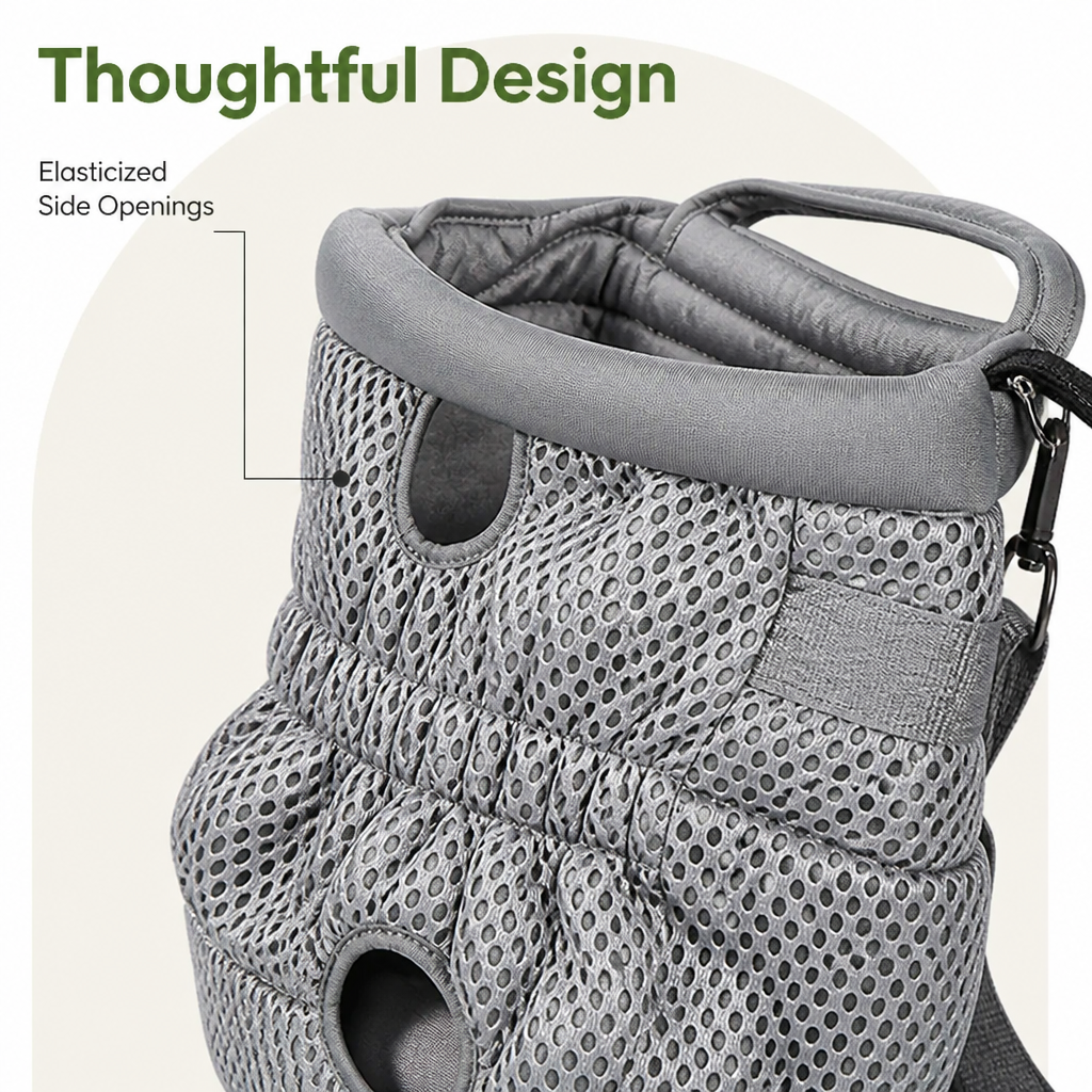 DogBedHouse Ergonomic Padded-Strap & Safety-Rope Dog Carrier Backpack