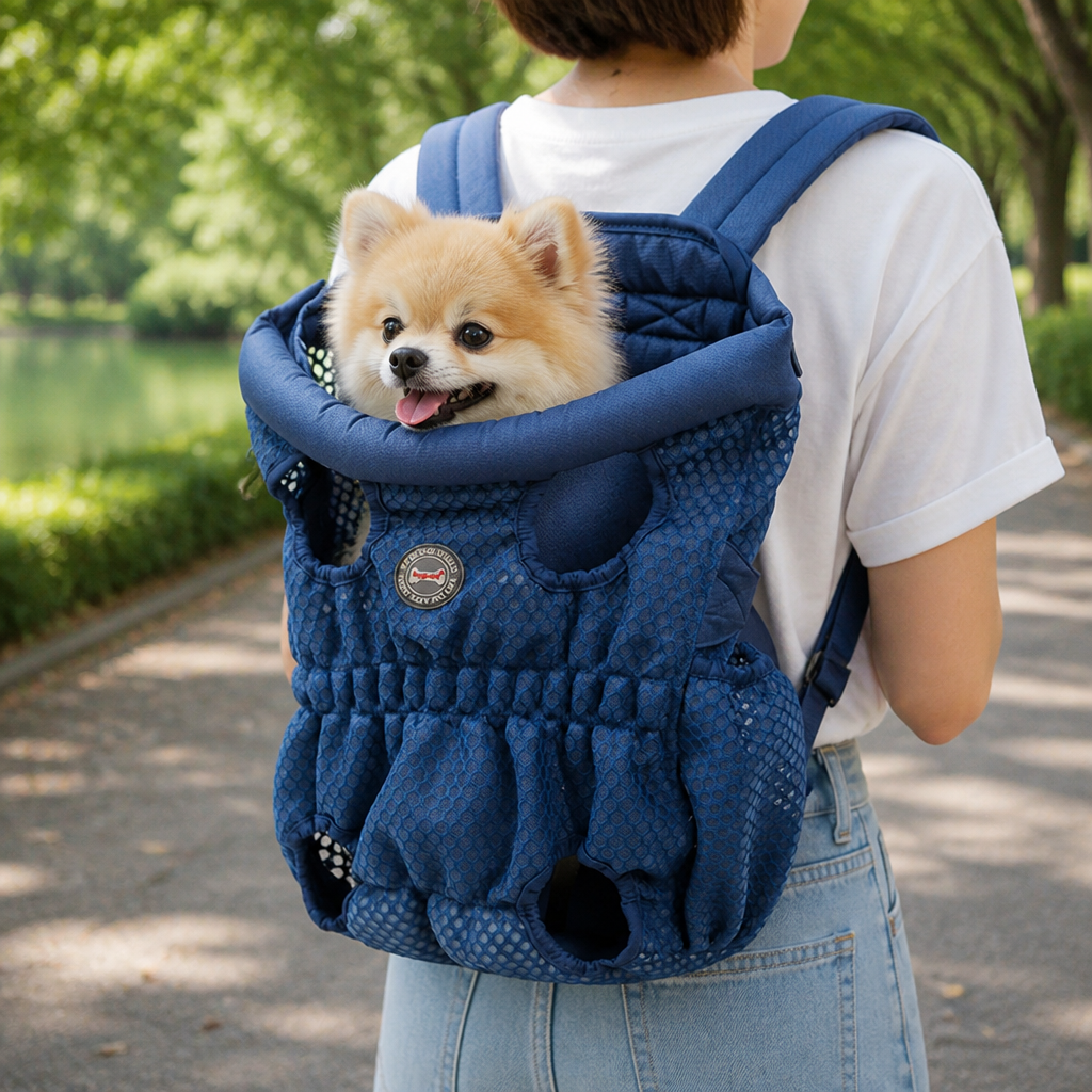 DogBedHouse Ergonomic Padded-Strap & Safety-Rope Dog Carrier Backpack