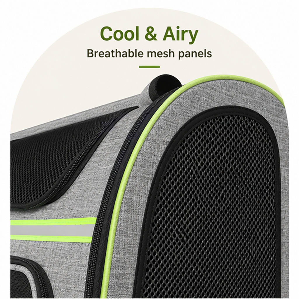 DogBedHouse Expandable Breathable Mesh Cat Carrier Backpack (Integrated Shade Cover)