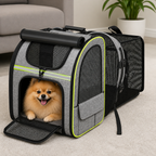 DogBedHouse Expandable Breathable Mesh Cat Carrier Backpack (Integrated Shade Cover)