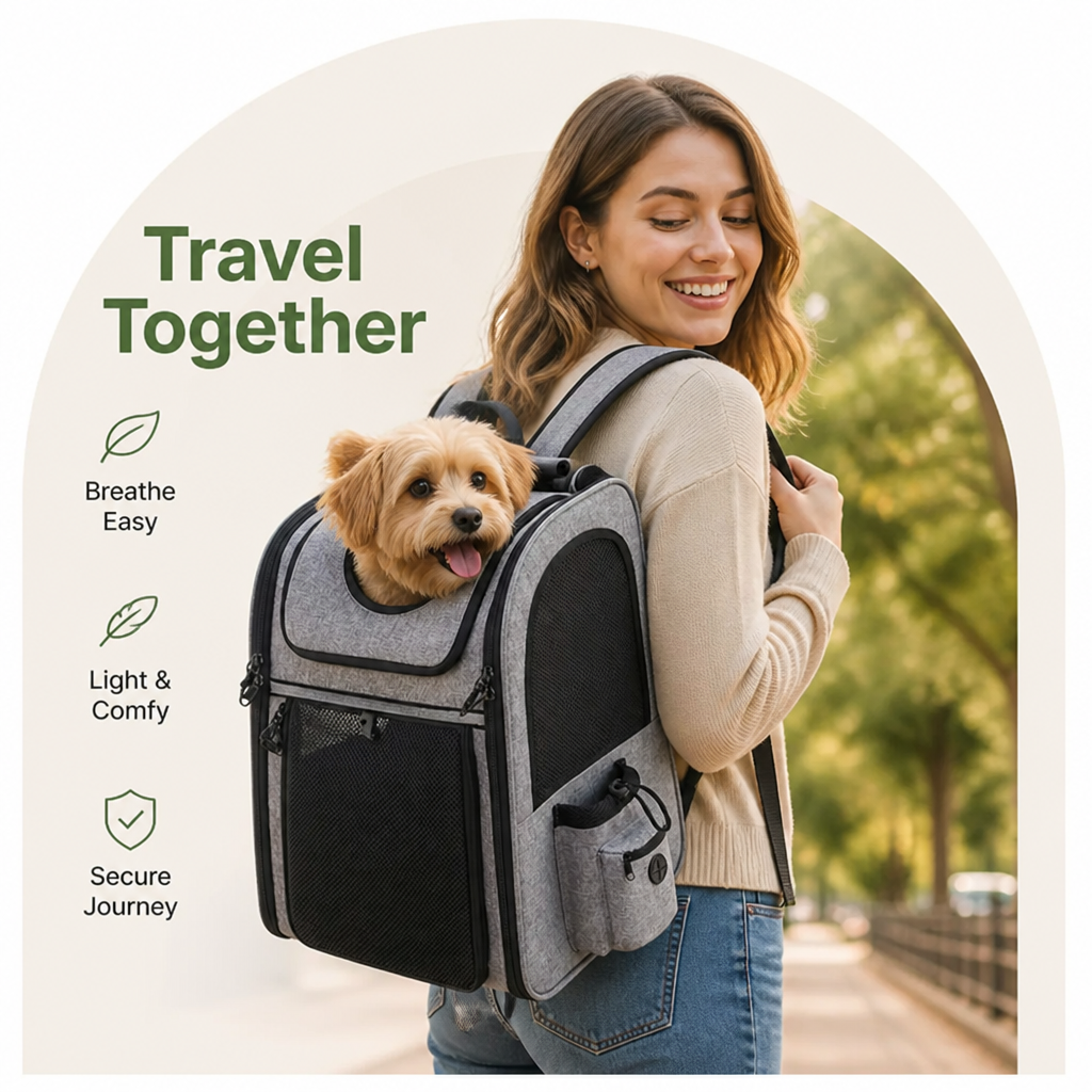 DogBedHouse Expandable & Foldable Breathable Pet Backpack