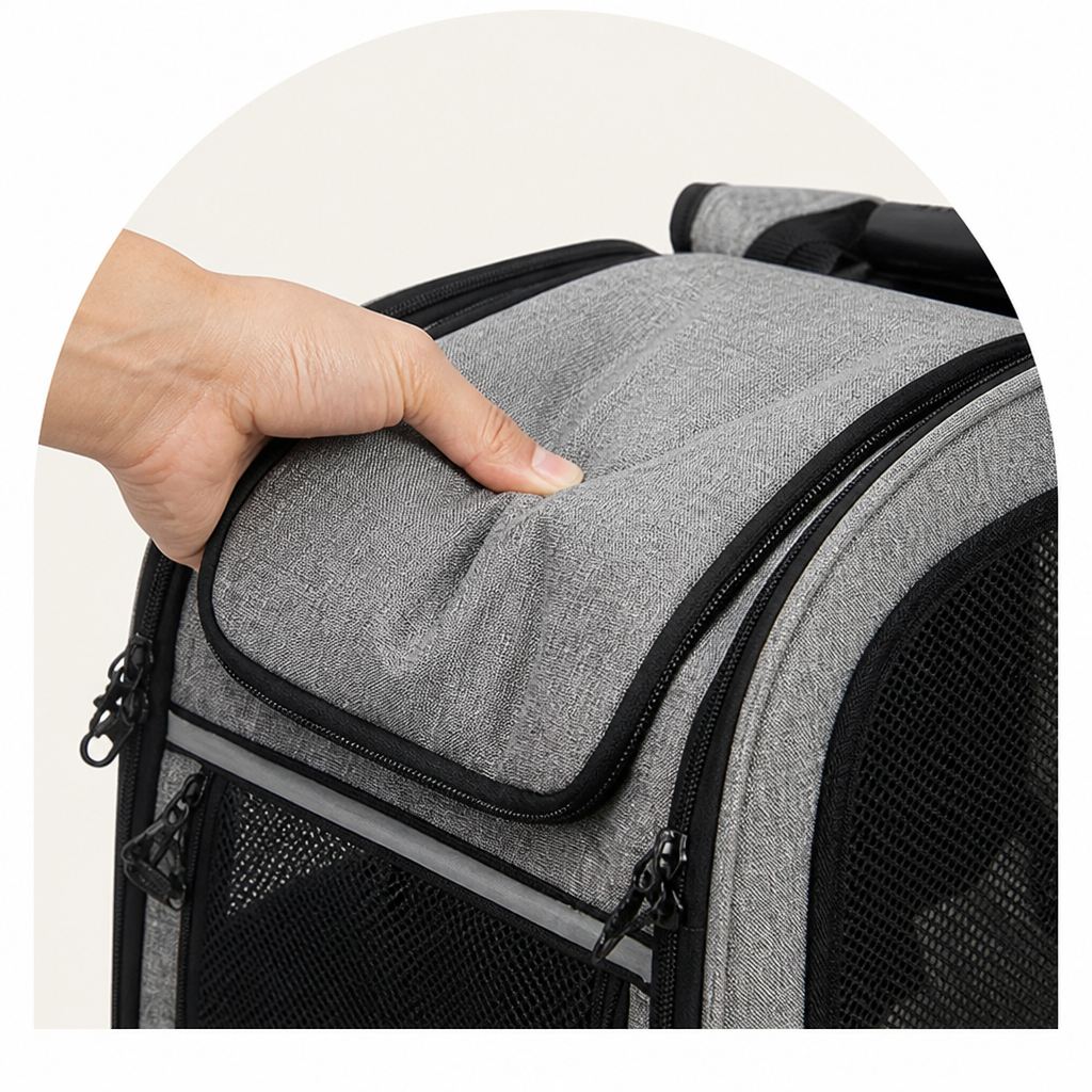 DogBedHouse Expandable & Foldable Breathable Pet Backpack