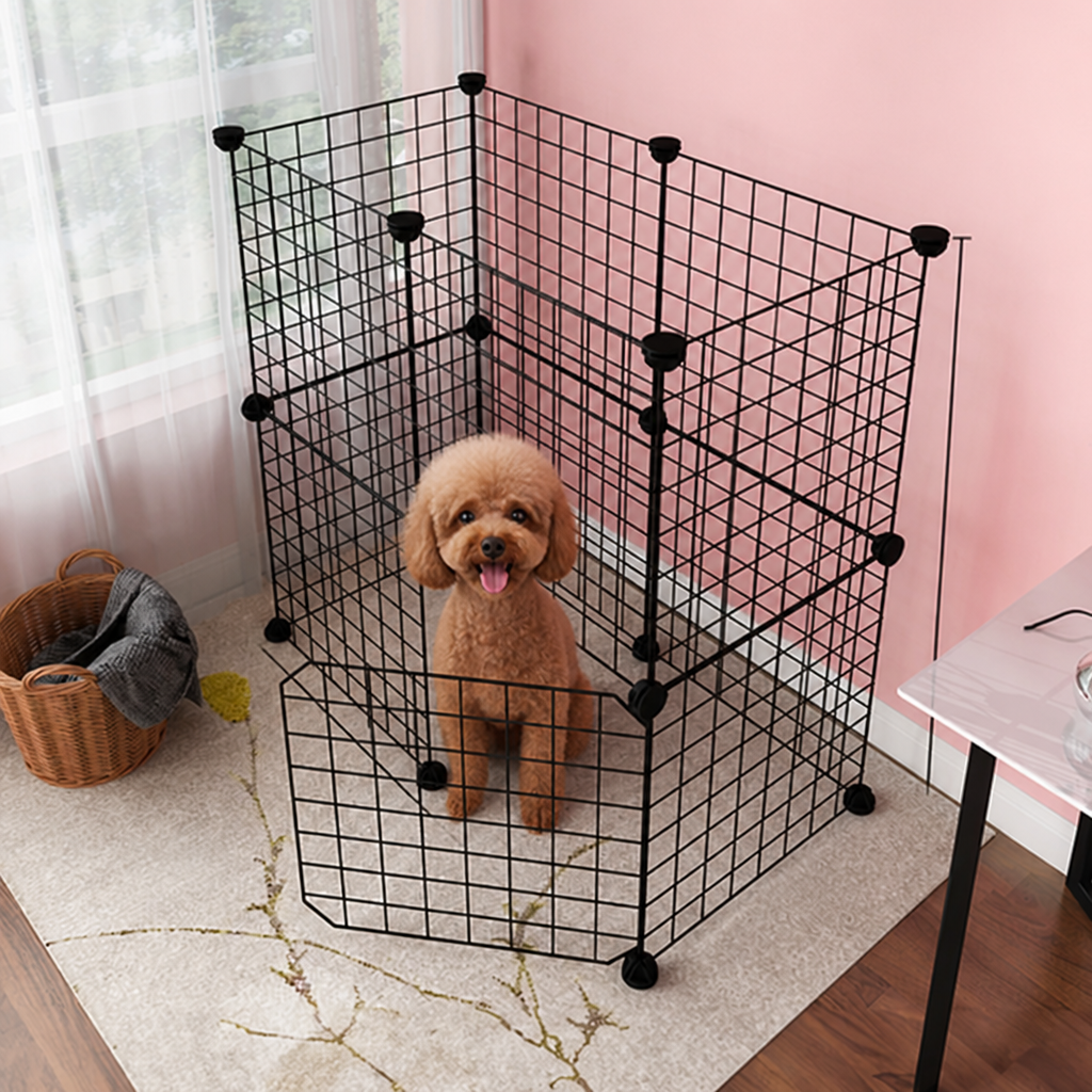 DogBedHouse Expandable & Modular Wire Mesh Dog Playpen