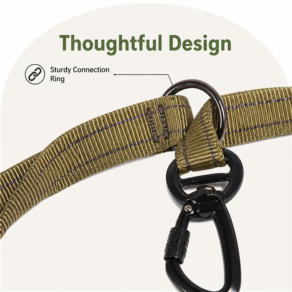 DogBedHouse Explosion-Proof Double-Sided Reflective Adjustable Dog Leash (Medium & Large)