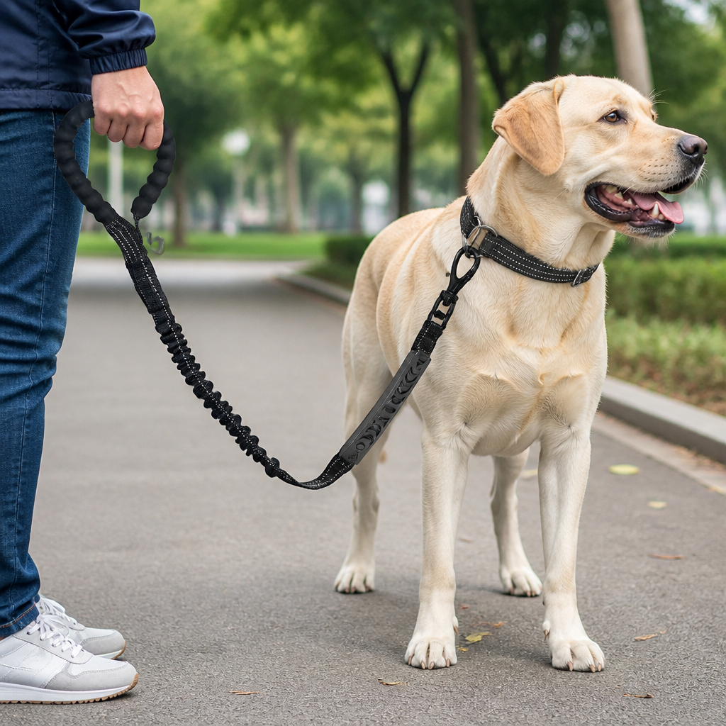 DogBedHouse Explosion-Proof Double-Sided Reflective Adjustable Dog Leash (Medium & Large)