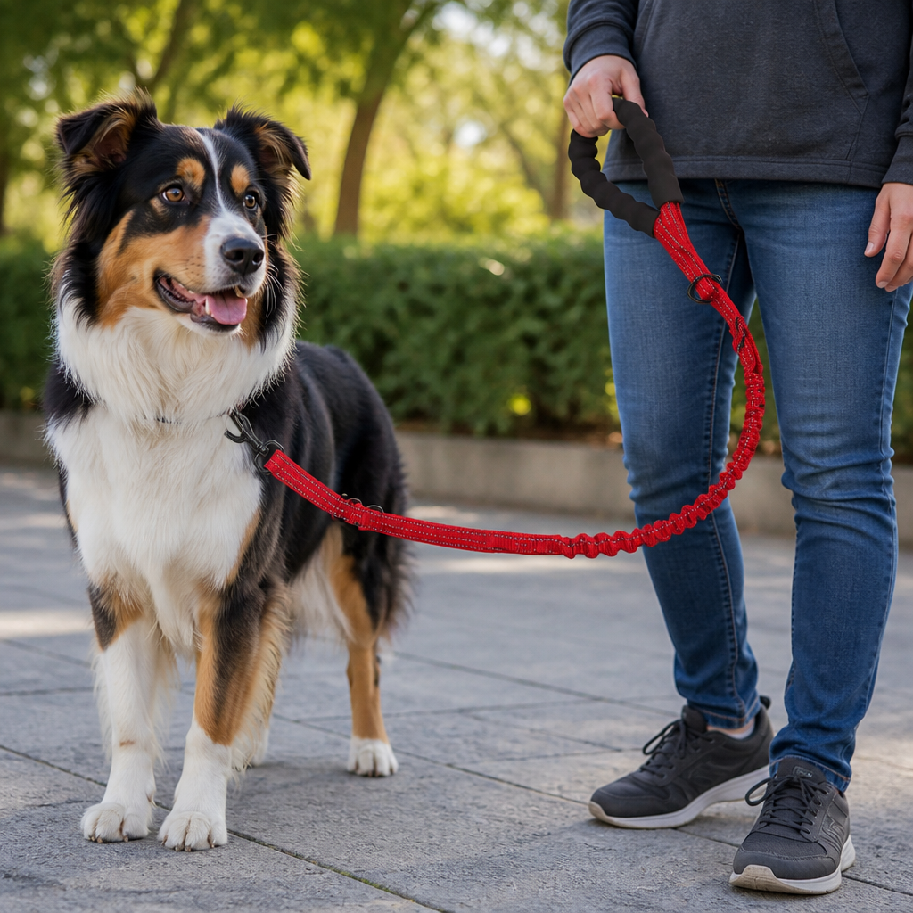 DogBedHouse Explosion-Proof Double-Sided Reflective Adjustable Dog Leash (Medium & Large)