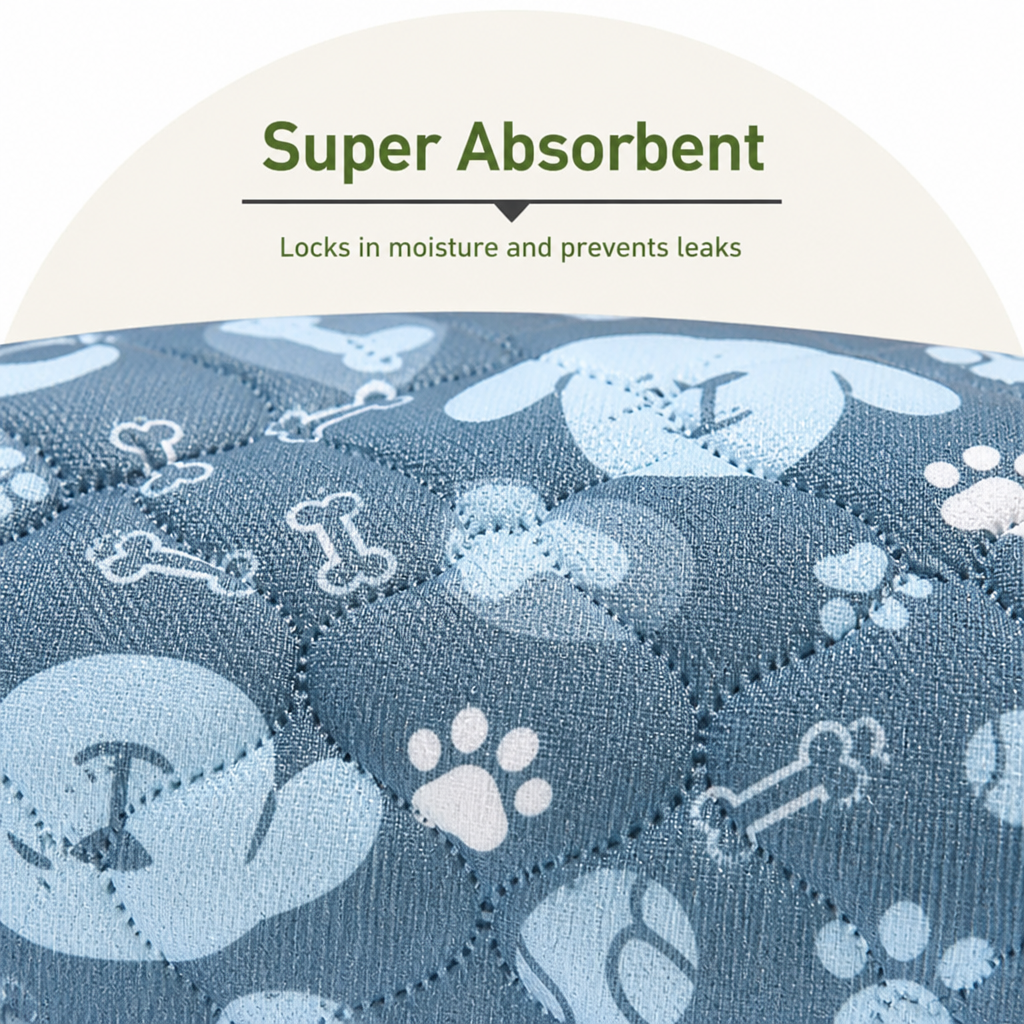 DogBedHouse Extra Absorbent & Waterproof Dog Training Pad (Reusable 2-Pack)