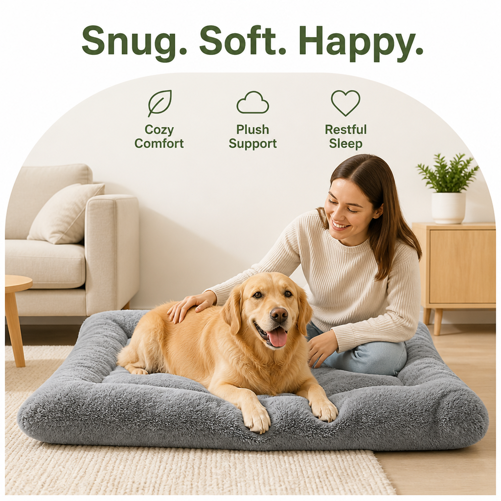 DogBedHouse Extra Large Thickened Plush Dog Bed