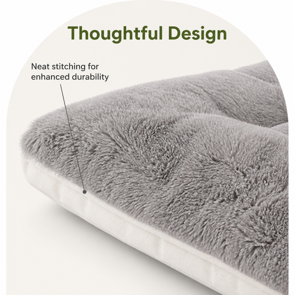 DogBedHouse Extra-Large Thickened Plush Dog Bed (Removable Washable Cover)