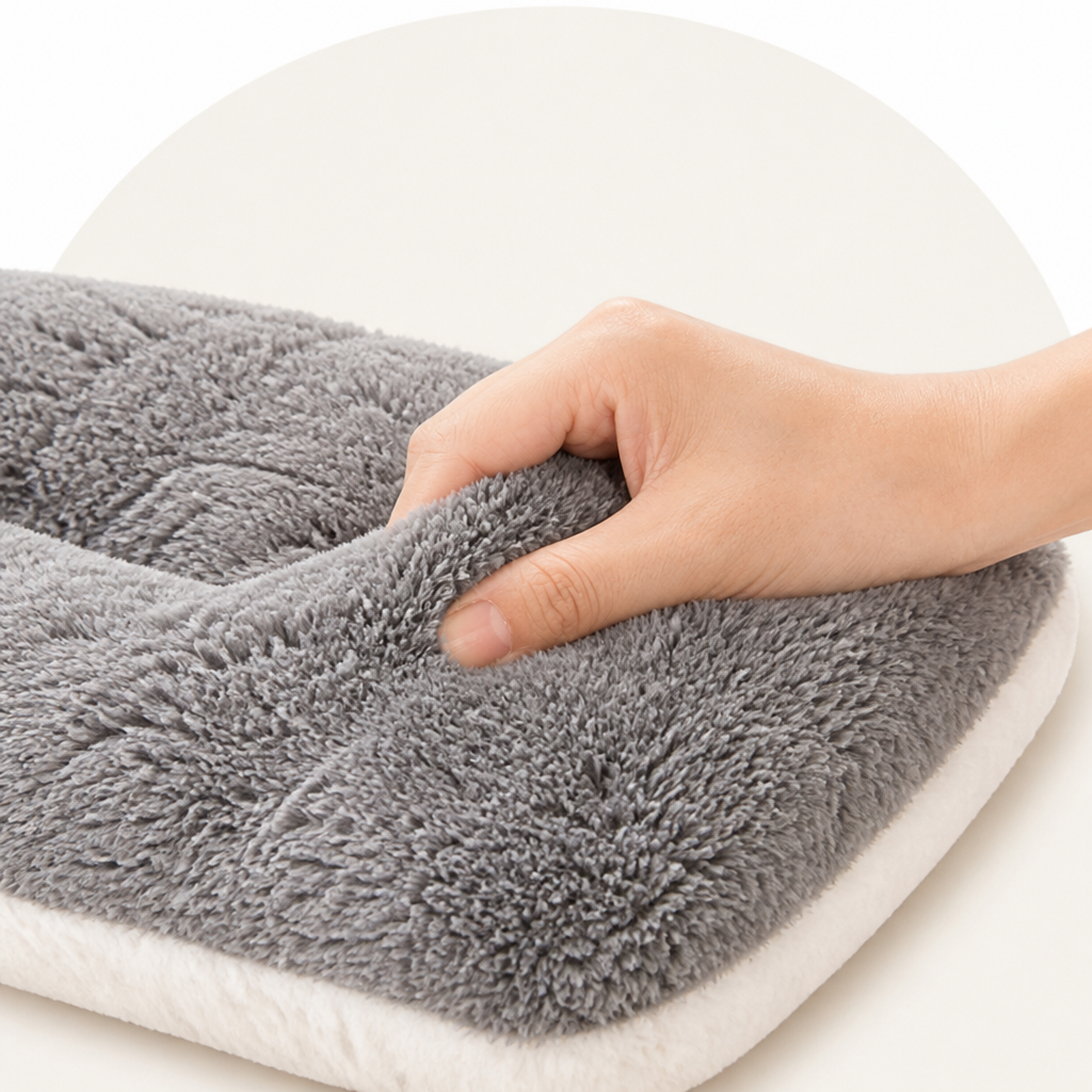 DogBedHouse Extra-Large Thickened Plush Dog Bed (Removable Washable Cover)