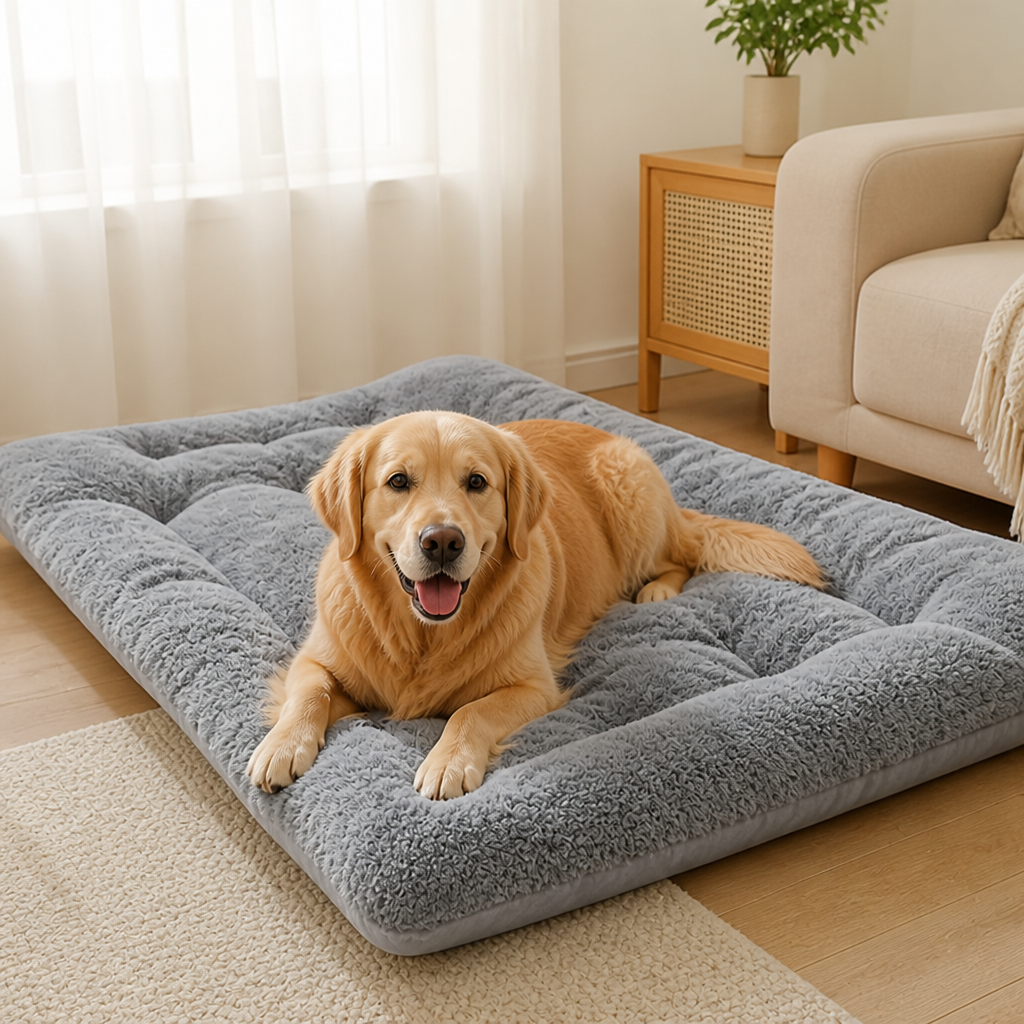 DogBedHouse Extra Large Thickened Plush Polyester Dog Bed