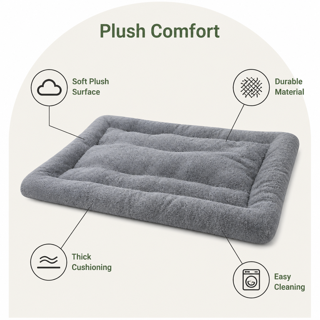 DogBedHouse Extra Large Thickened Plush Polyester Dog Bed