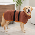 DogBedHouse Fast-Drying Microfiber & Adjustable Fit Dog Bathrobe