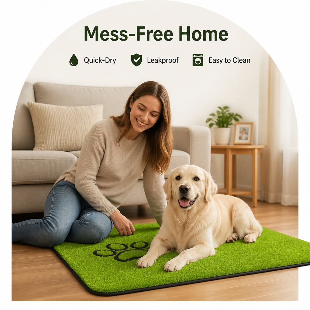 DogBedHouse Faux Grass Quick-Dry Waterproof Potty Mat