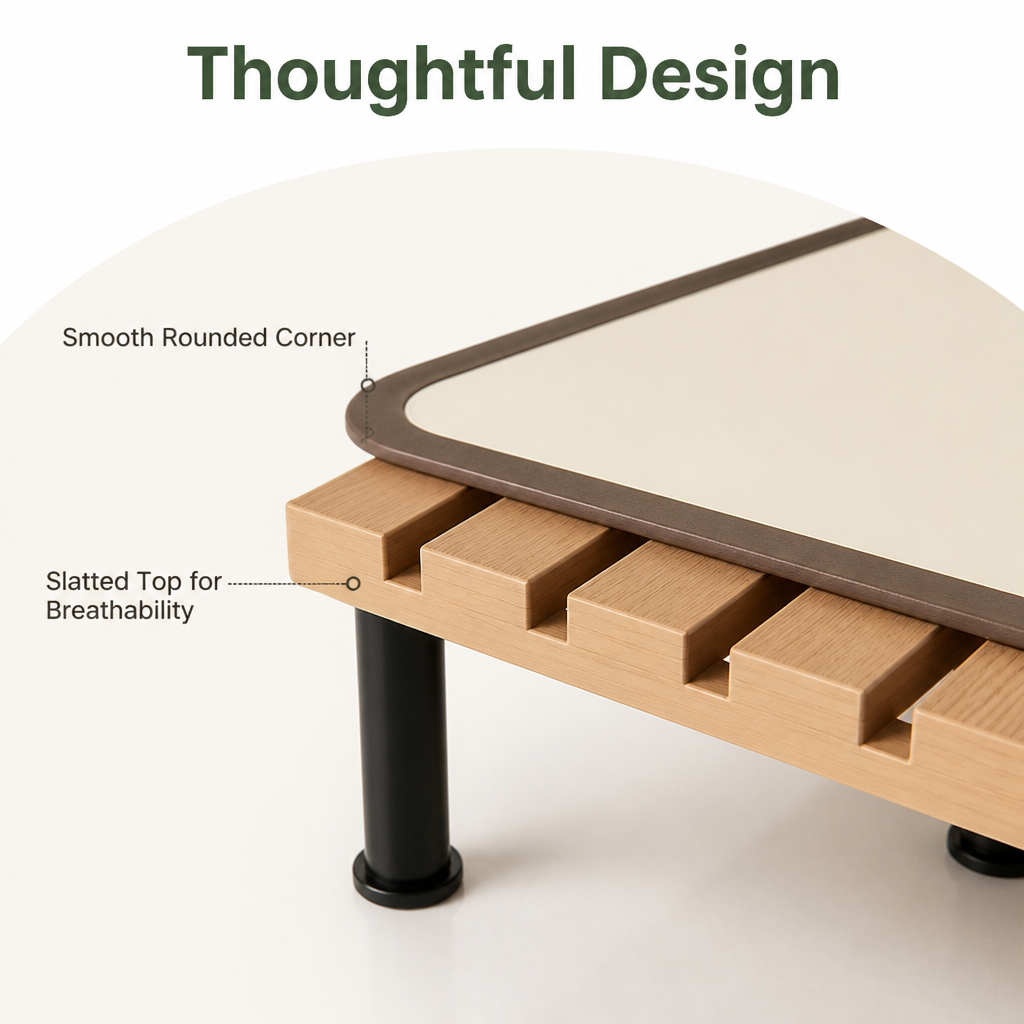 DogBedHouse Fixed-Height Ergonomic Plastic Feeding Stand