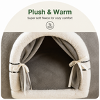 DogBedHouse Fleece Dome & High-Rebound Foam Pet House (Removable Cover)