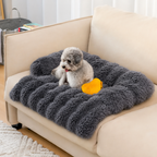 DogBedHouse Fluffy Plush Washable Bolster Bed
