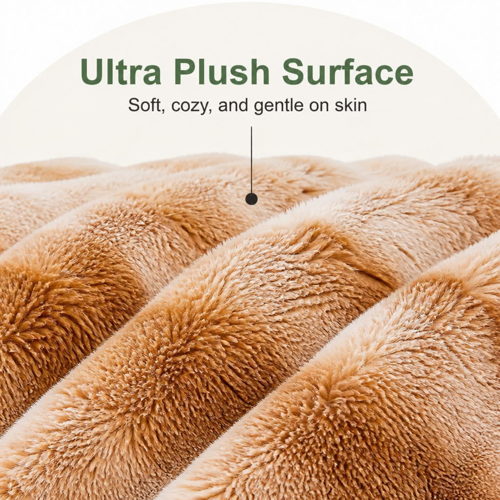 DogBedHouse Fluffy Plush Washable Bolster Bed